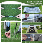 Golf Practice Pro™ – 10x7FT Golf Practice Net with Training Mat, Target, Golf Balls, Tees & Carry Bag for Backyard, Indoor & Outdoor Practice